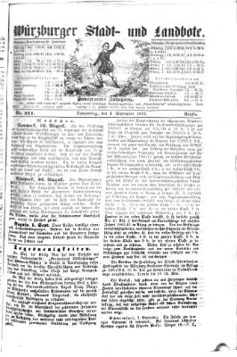 Würzburger Stadt- und Landbote Donnerstag 4. September 1862