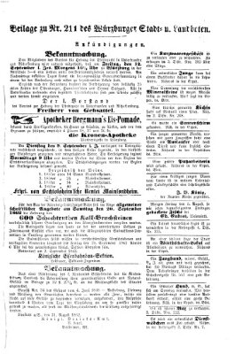 Würzburger Stadt- und Landbote Donnerstag 4. September 1862