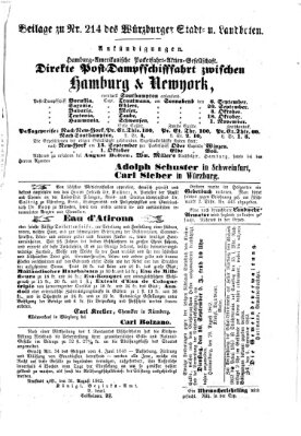 Würzburger Stadt- und Landbote Montag 8. September 1862