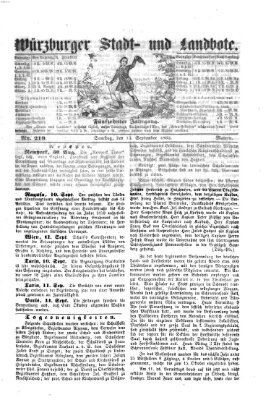 Würzburger Stadt- und Landbote Samstag 13. September 1862