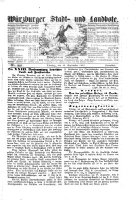 Würzburger Stadt- und Landbote Dienstag 16. September 1862