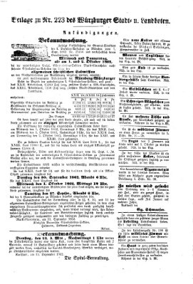 Würzburger Stadt- und Landbote Donnerstag 18. September 1862