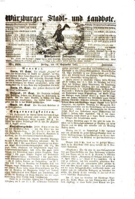 Würzburger Stadt- und Landbote Freitag 19. September 1862