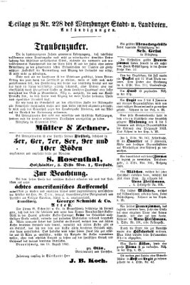 Würzburger Stadt- und Landbote Mittwoch 24. September 1862