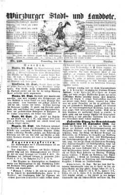 Würzburger Stadt- und Landbote Donnerstag 25. September 1862