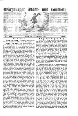 Würzburger Stadt- und Landbote Freitag 26. September 1862