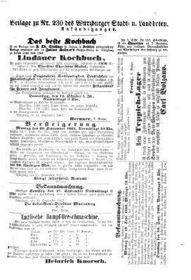 Würzburger Stadt- und Landbote Freitag 26. September 1862