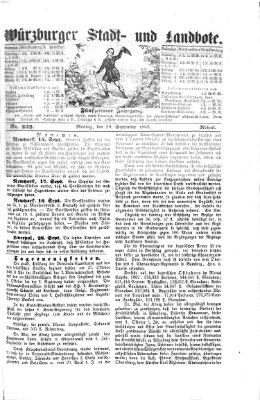 Würzburger Stadt- und Landbote Montag 29. September 1862