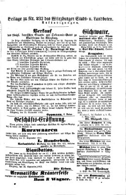 Würzburger Stadt- und Landbote Montag 29. September 1862