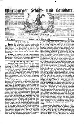 Würzburger Stadt- und Landbote Samstag 4. Oktober 1862