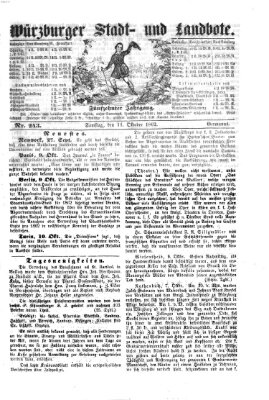 Würzburger Stadt- und Landbote Samstag 11. Oktober 1862