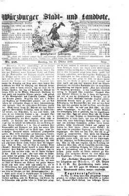 Würzburger Stadt- und Landbote Samstag 18. Oktober 1862