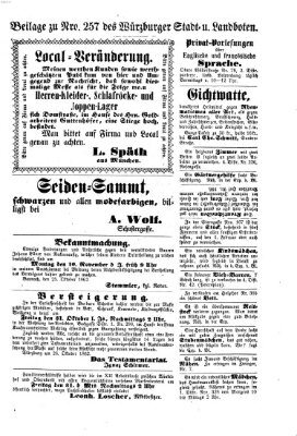 Würzburger Stadt- und Landbote Dienstag 28. Oktober 1862