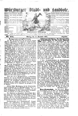 Würzburger Stadt- und Landbote Montag 17. November 1862