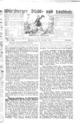 Würzburger Stadt- und Landbote Mittwoch 19. November 1862