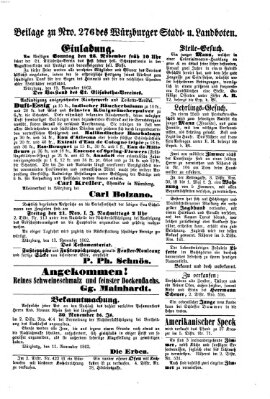 Würzburger Stadt- und Landbote Mittwoch 19. November 1862