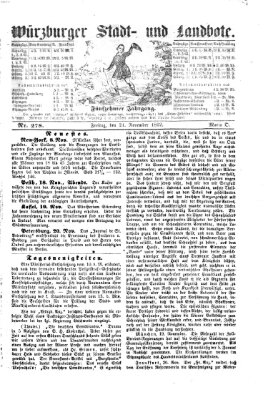 Würzburger Stadt- und Landbote Freitag 21. November 1862