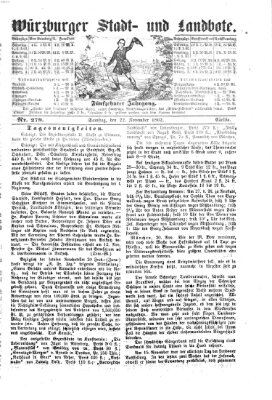 Würzburger Stadt- und Landbote Samstag 22. November 1862