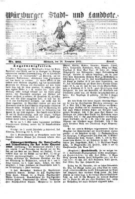 Würzburger Stadt- und Landbote Mittwoch 26. November 1862