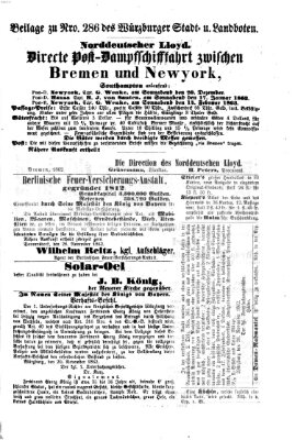 Würzburger Stadt- und Landbote Montag 1. Dezember 1862