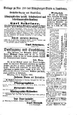 Würzburger Stadt- und Landbote Mittwoch 3. Dezember 1862