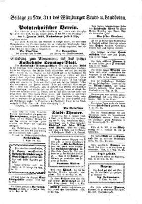 Würzburger Stadt- und Landbote Mittwoch 31. Dezember 1862