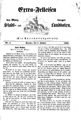 Extra-Felleisen (Würzburger Stadt- und Landbote) Sonntag 5. Januar 1862