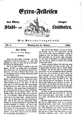 Extra-Felleisen (Würzburger Stadt- und Landbote) Dienstag 21. Januar 1862