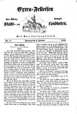 Extra-Felleisen (Würzburger Stadt- und Landbote) Sonntag 9. Februar 1862