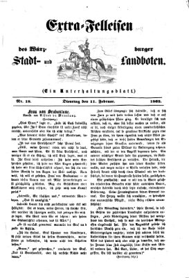 Extra-Felleisen (Würzburger Stadt- und Landbote) Dienstag 11. Februar 1862