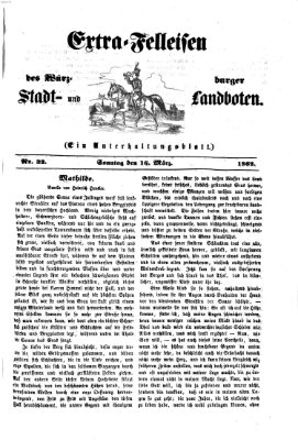 Extra-Felleisen (Würzburger Stadt- und Landbote) Sonntag 16. März 1862