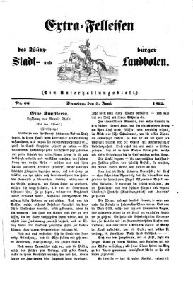 Extra-Felleisen (Würzburger Stadt- und Landbote) Dienstag 3. Juni 1862