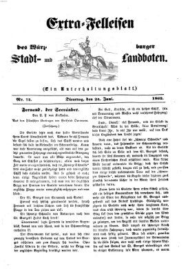 Extra-Felleisen (Würzburger Stadt- und Landbote) Dienstag 24. Juni 1862