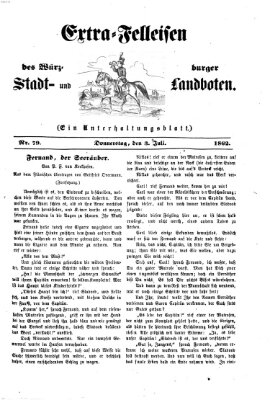 Extra-Felleisen (Würzburger Stadt- und Landbote) Donnerstag 3. Juli 1862