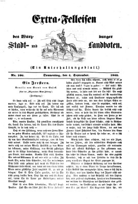 Extra-Felleisen (Würzburger Stadt- und Landbote) Donnerstag 4. September 1862