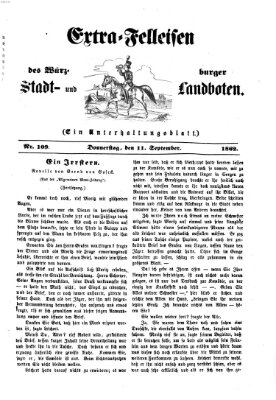 Extra-Felleisen (Würzburger Stadt- und Landbote) Donnerstag 11. September 1862