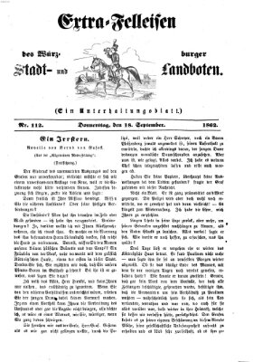 Extra-Felleisen (Würzburger Stadt- und Landbote) Donnerstag 18. September 1862