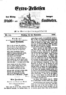 Extra-Felleisen (Würzburger Stadt- und Landbote) Dienstag 23. September 1862