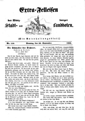 Extra-Felleisen (Würzburger Stadt- und Landbote) Sonntag 28. September 1862