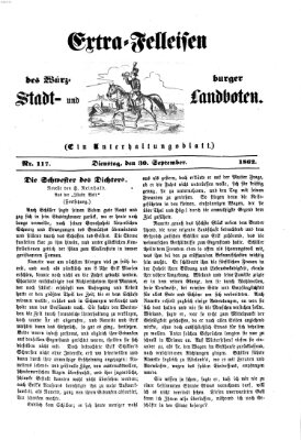 Extra-Felleisen (Würzburger Stadt- und Landbote) Dienstag 30. September 1862