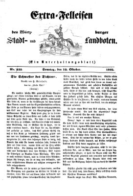 Extra-Felleisen (Würzburger Stadt- und Landbote) Sonntag 12. Oktober 1862