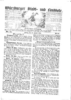 Würzburger Stadt- und Landbote Freitag 16. Januar 1863