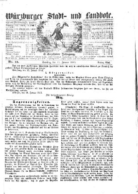 Würzburger Stadt- und Landbote Samstag 17. Januar 1863