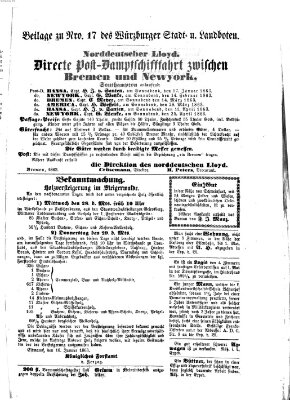 Würzburger Stadt- und Landbote Dienstag 20. Januar 1863