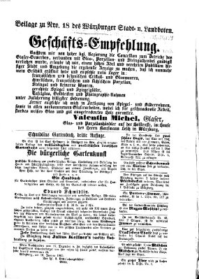 Würzburger Stadt- und Landbote Mittwoch 21. Januar 1863