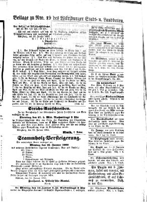 Würzburger Stadt- und Landbote Donnerstag 22. Januar 1863