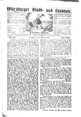 Würzburger Stadt- und Landbote Dienstag 27. Januar 1863