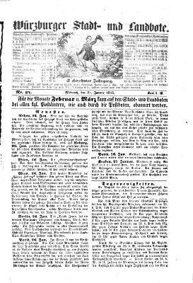 Würzburger Stadt- und Landbote Mittwoch 28. Januar 1863