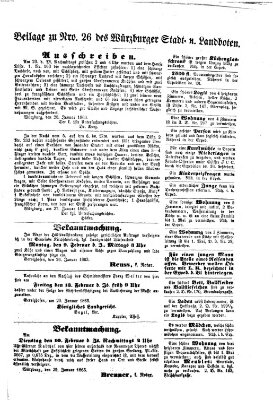 Würzburger Stadt- und Landbote Freitag 30. Januar 1863