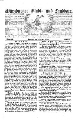 Würzburger Stadt- und Landbote Samstag 7. Februar 1863